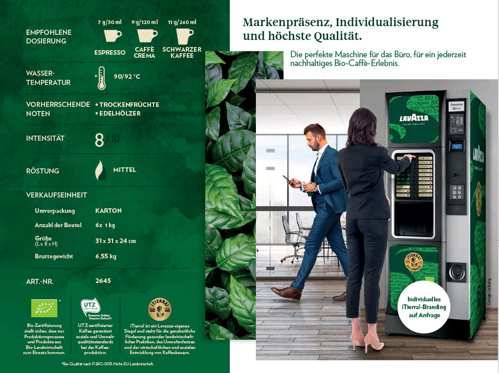 Lavazza Tierra Bio Vendingautomat